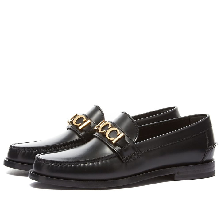 Photo: Gucci Men's Cara Logo Snaffle Loafer in Black