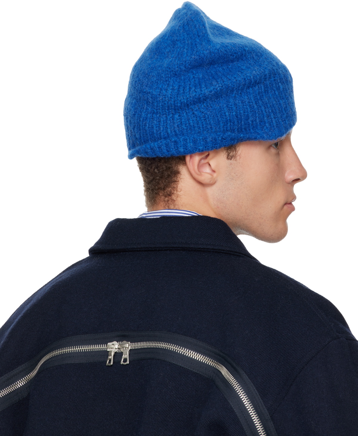 Dries Van Noten Blue Alpaca Blend Beanie