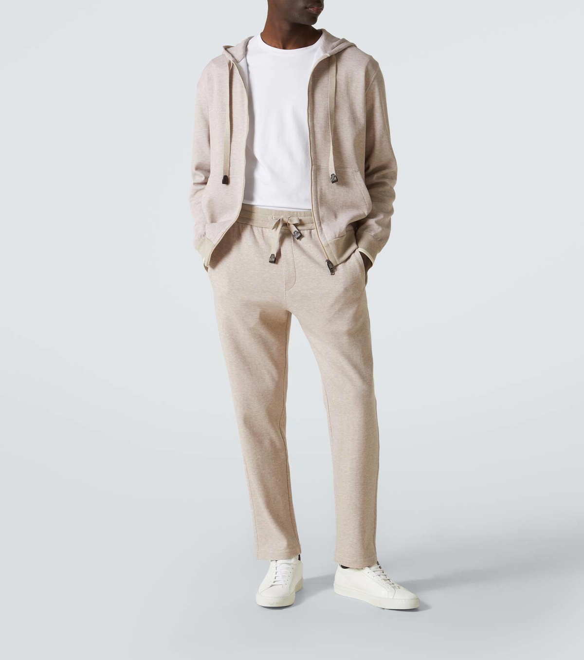 Brioni Cotton-blend jersey sweatpants