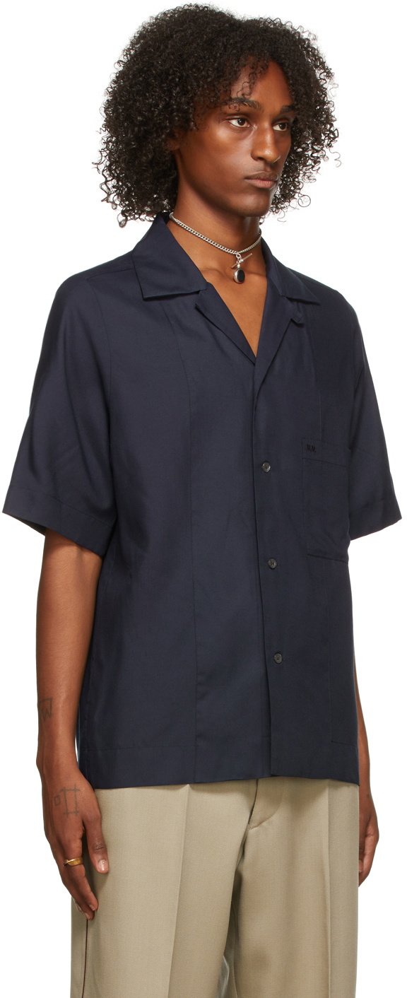 Maison Margiela Navy Short Sleeve Shirt Maison Margiela