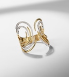 Yeprem Golden Strada 18kt gold and white gold cuff bracelet with diamonds