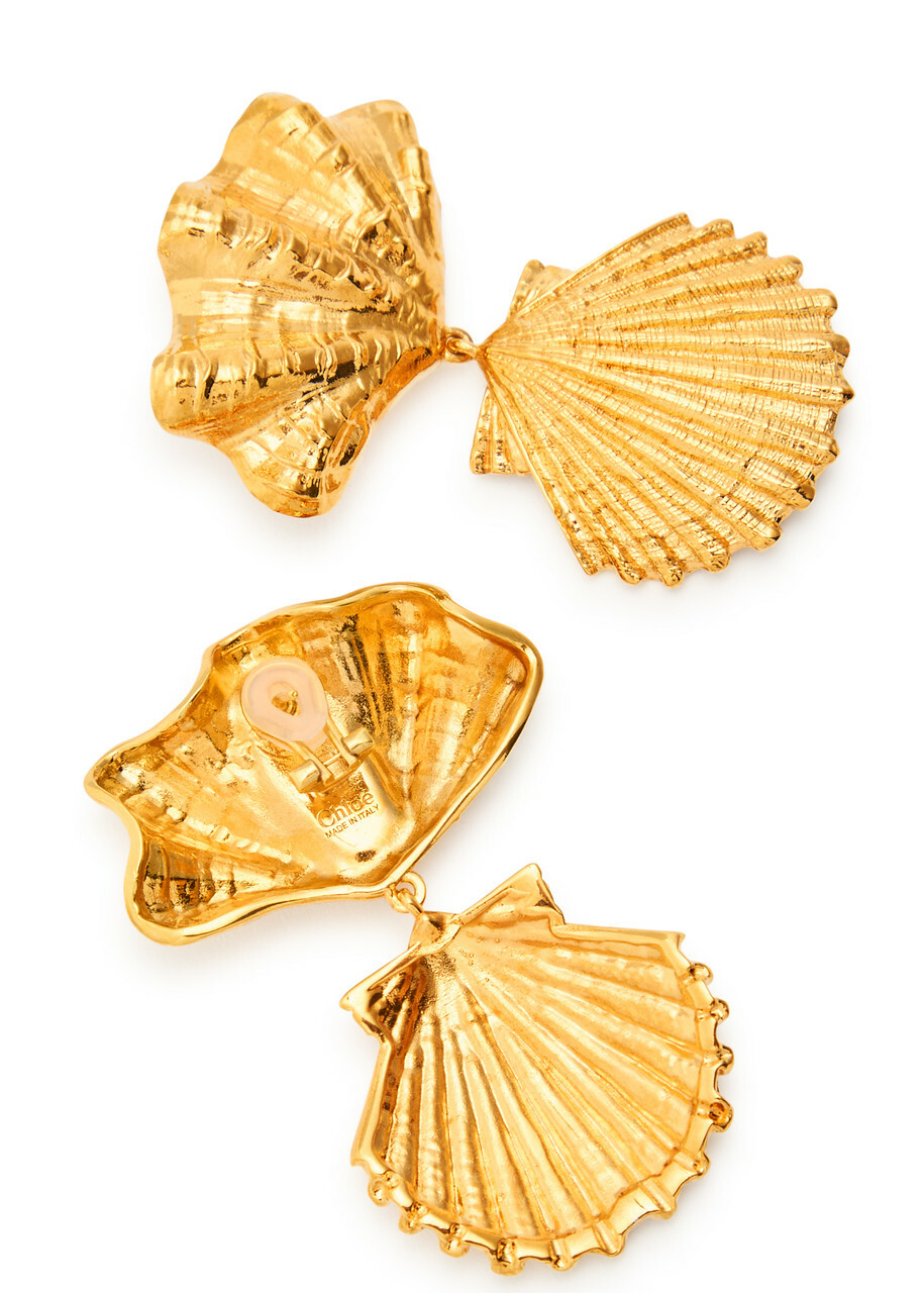 Chloe The Chloé Shells Drop Earrings - Gold - One Size