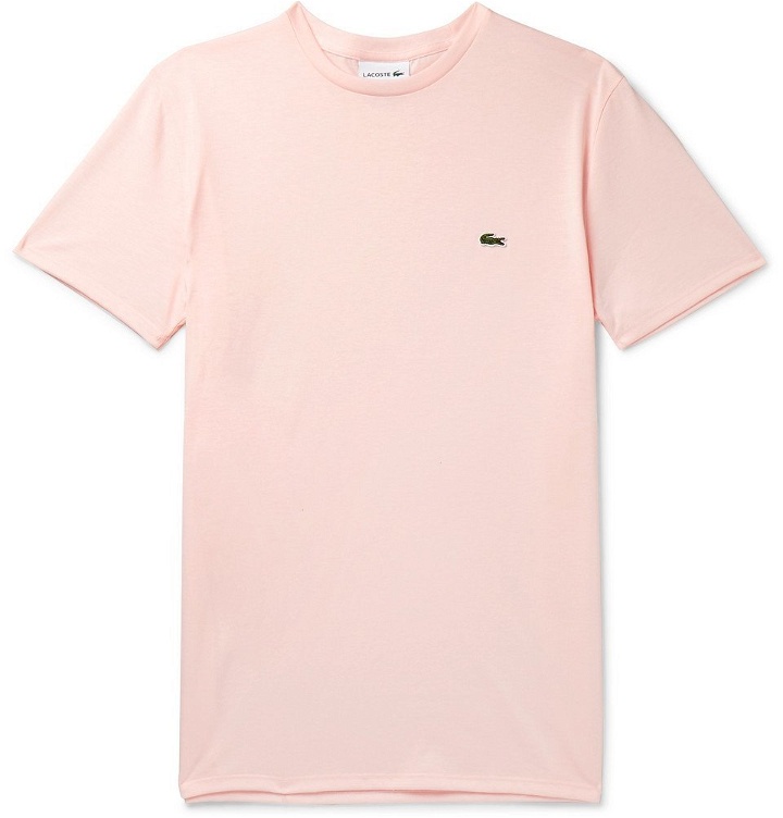 Photo: Lacoste - Slim-Fit Cotton-Jersey T-Shirt - Pink