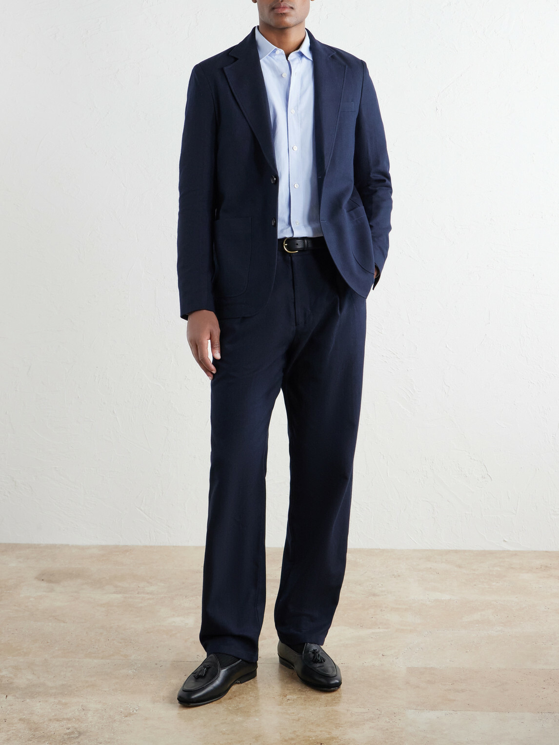 Oliver Spencer - Westbury Cotton-Blend Herringbone Suit Jacket - Blue