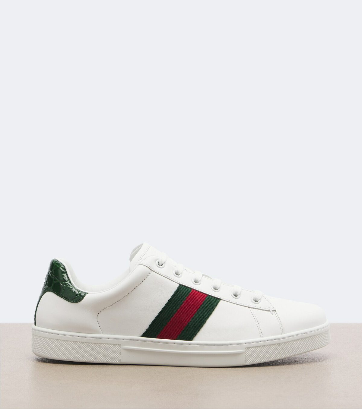 Gucci Ace Web Stripe leather sneakers