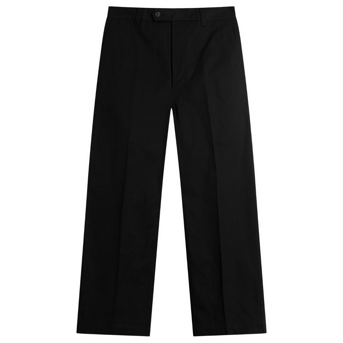 Comme des Garçons Homme Men's Cotton Oxford Straight Trousers in Black