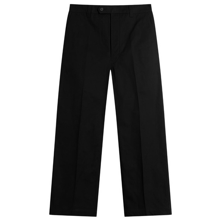 Photo: Comme des Garçons Homme Men's Cotton Oxford Straight Trousers in Black