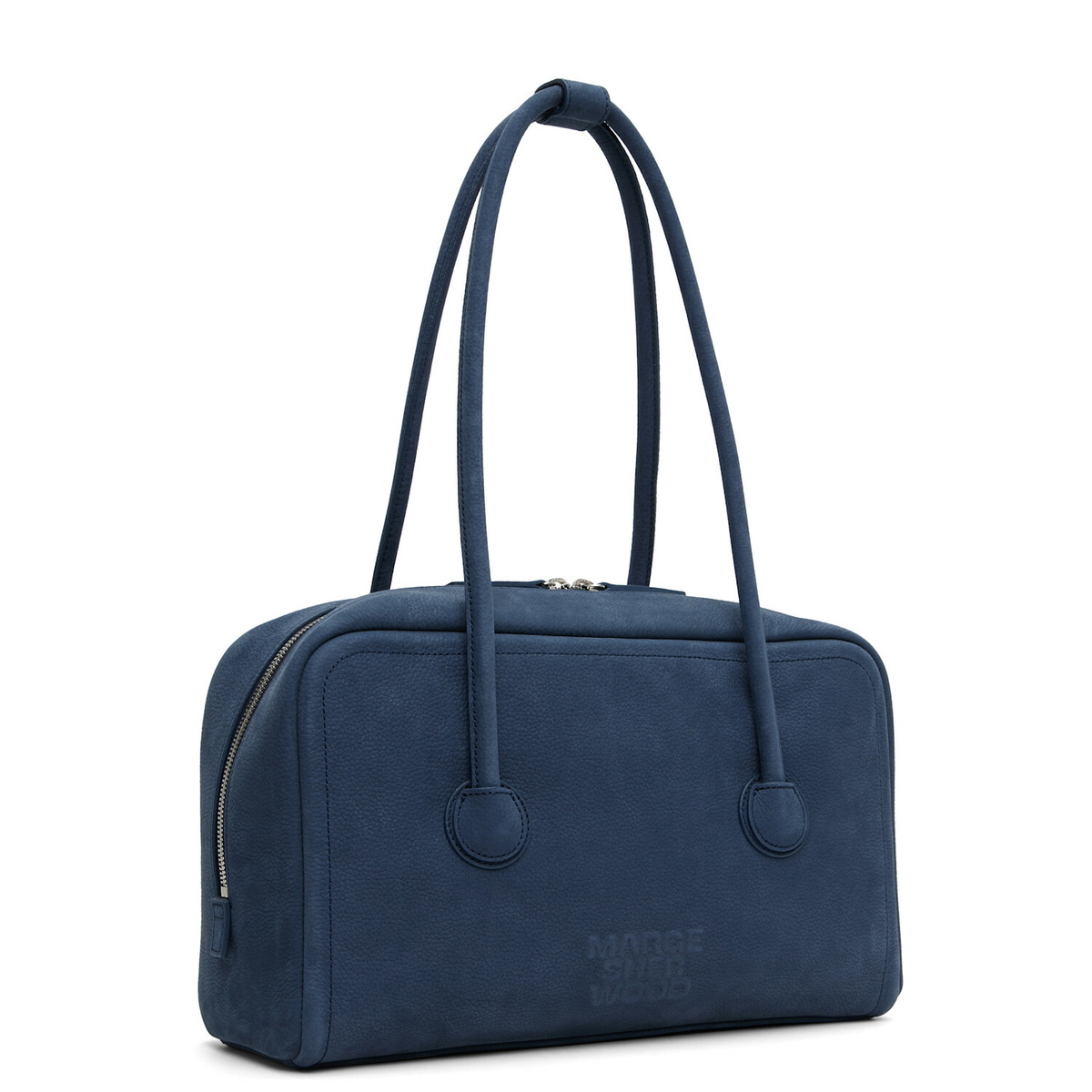 MARGESHERWOOD Navy Soft Boston Bag