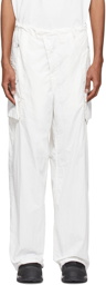 C.P. Company White Nylon Cargo Pants