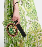 Dolce&Gabbana Printed leather-trimmed canvas clutch