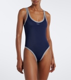 Versace Greca logo embroidered swimsuit