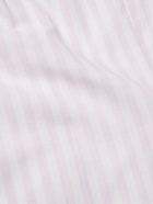 Brunello Cucinelli - Slim-Fit Button-Down Collar Striped Cotton-Voile Shirt - Pink