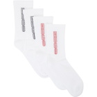 Hugo Two-Pack White Piano Socks