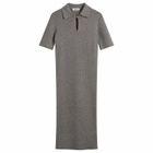 Jil Sander Women's Knitted Polo Midi Dress in London Fog