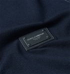 Dolce & Gabbana - Slim-Fit Logo-Appliquéd Cotton-Piqué Polo Shirt - Blue