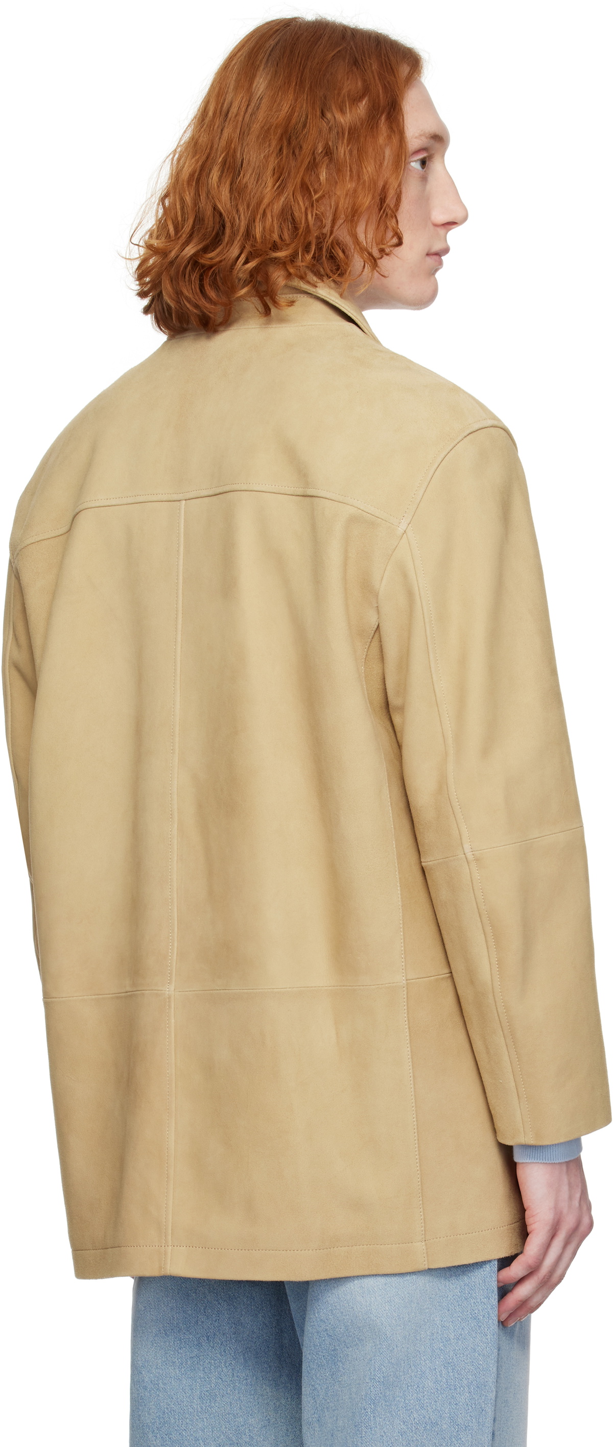 Dunst Tan Suede Half Leather Jacket Dunst