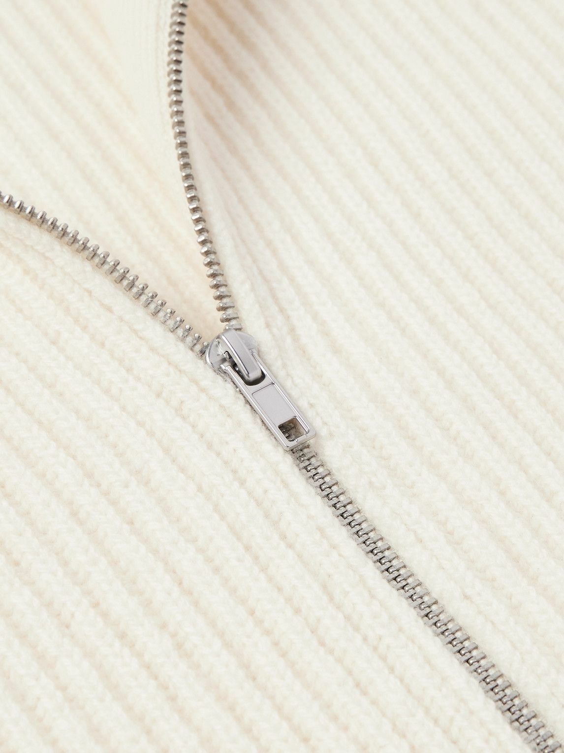 66 North - Vonarstræti Ribbed Boiled-Wool Zip-Up Cardigan - White