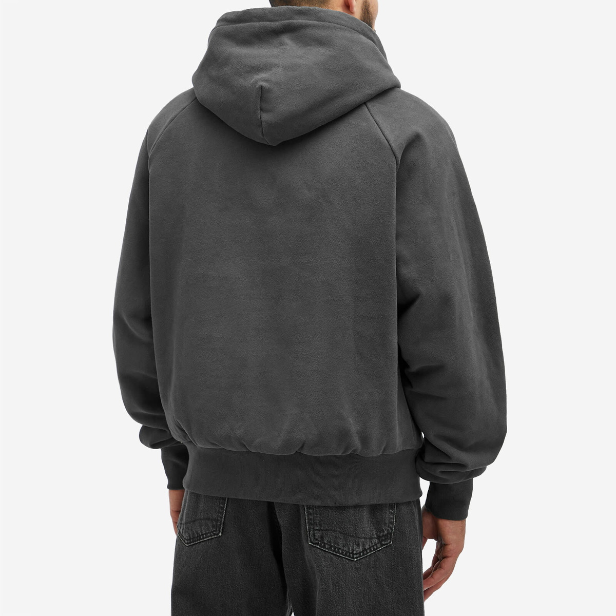 Adsum Men's Waffle Full Zip Hoodie in Grey