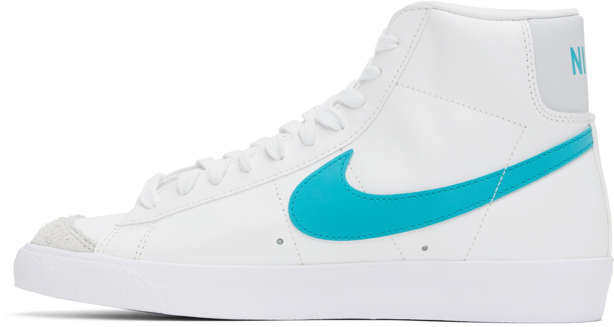 nike blazer vintage mid 77 white blue premium leather shoes
