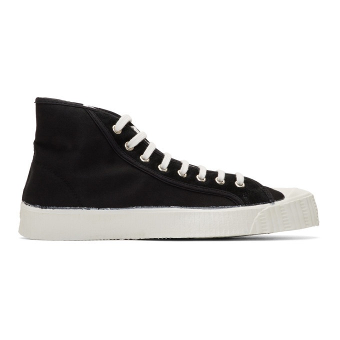 Photo: Spalwart Black Twill Special Mid WS Sneakers