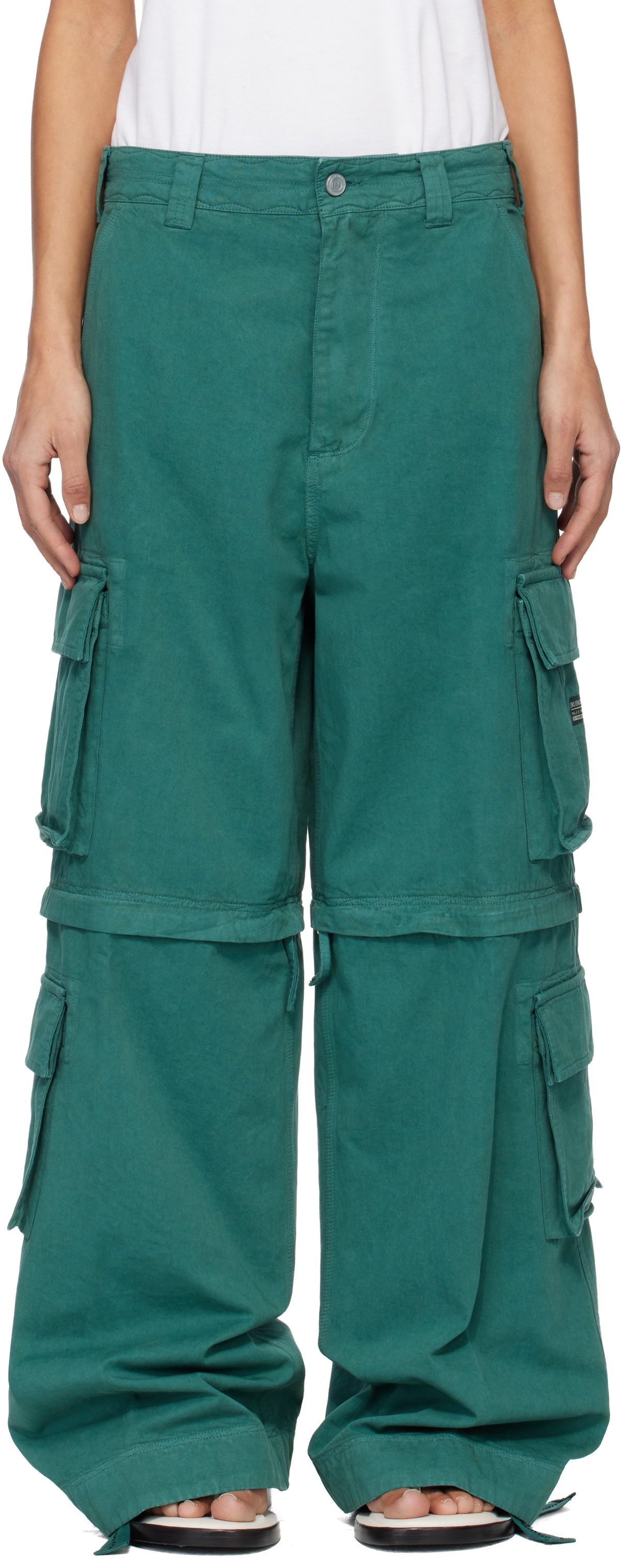 ERL Green Zip-Off Cargo Pants