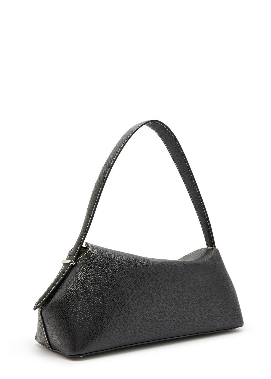 Toteme T-lock Grained Leather Shoulder bag - Black - One Size