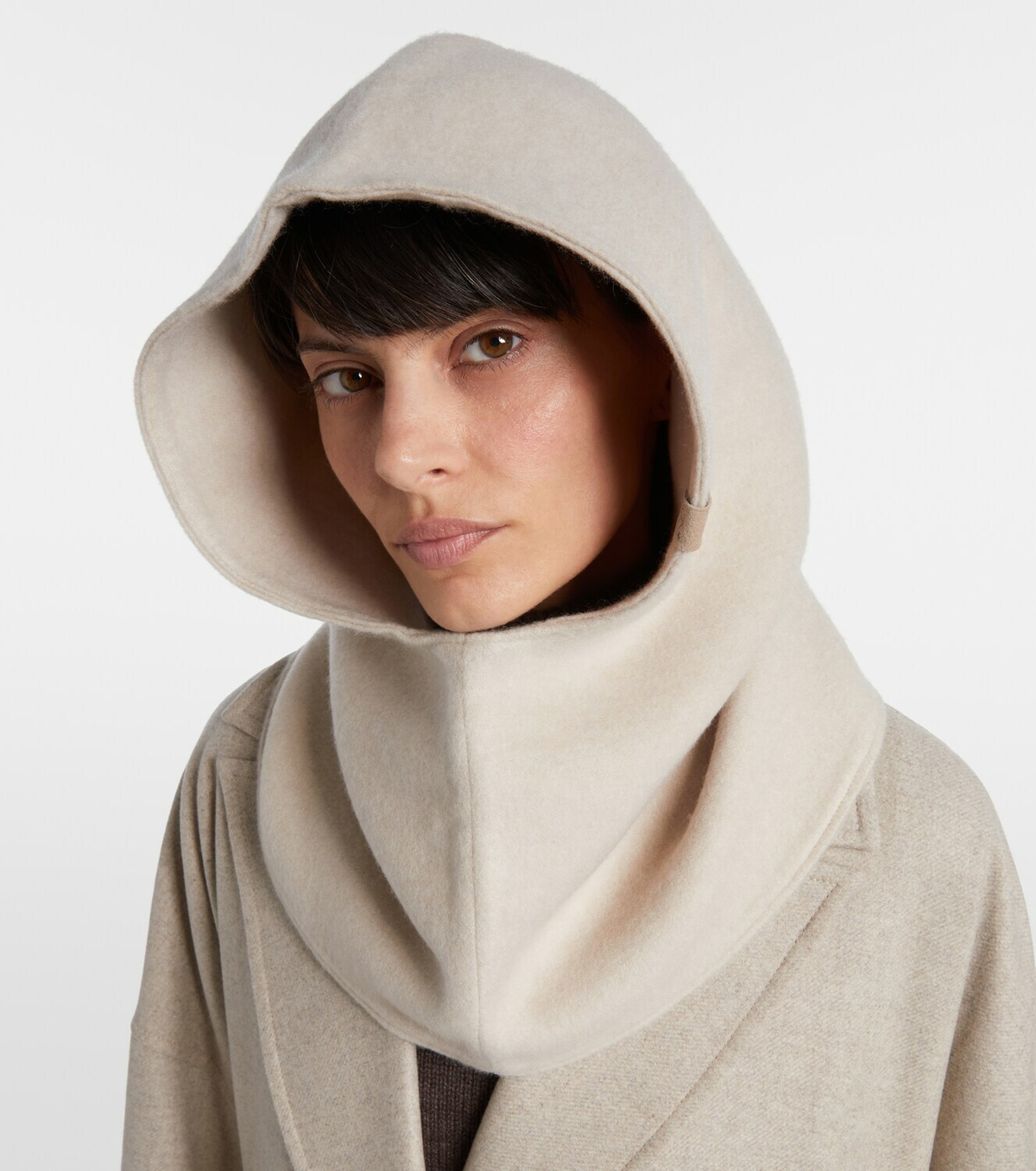 Brunello Cucinelli Knitted wool and cashmere hood