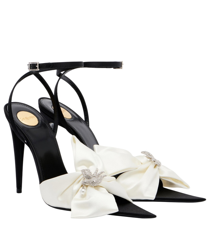 Photo: Saint Laurent Dove embellished sandals