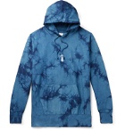 Story Mfg. - Bloom Embroidered Tie-Dyed Organic Cotton Hoodie - Blue