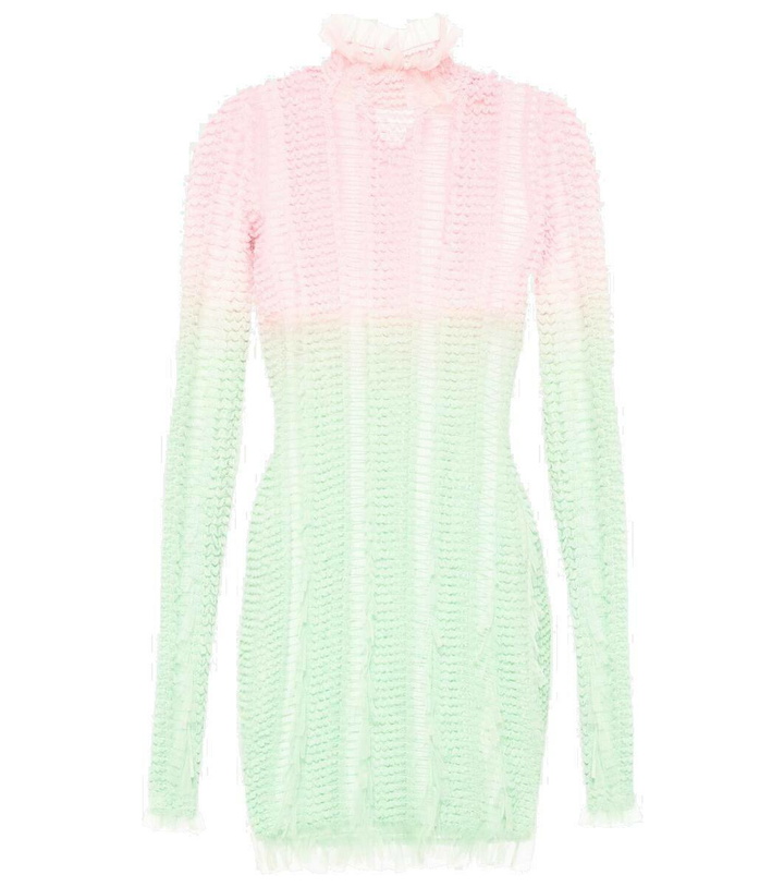 Photo: Roberta Einer Angel printed tulle-trimmed minidress