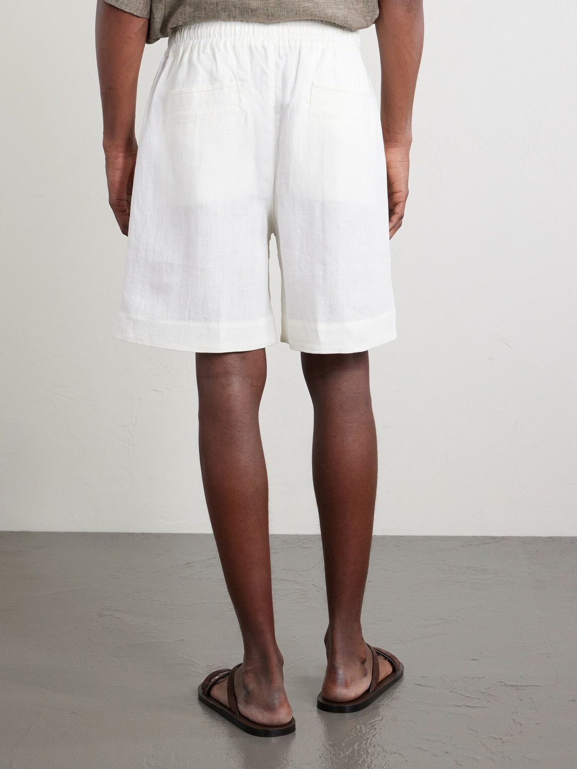 Eleventy - Straight-Leg Linen Shorts - White
