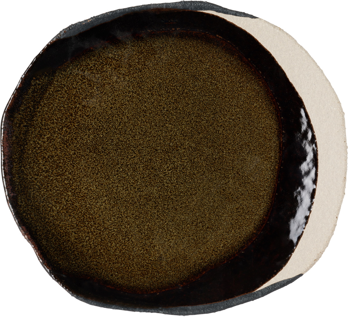 Jars Céramistes Khaki & Brown L Wabi Plate