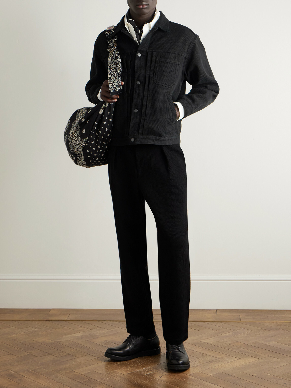 Blue Blue Japan - Pleated Textured-Cotton Jacket - Black