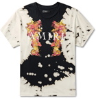 AMIRI - Distressed Logo-Print Tie-Dyed Cotton-Jersey T-Shirt - Black