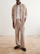 The Elder Statesman - Cashmina Slacker Straight-Leg Wool and Cashmere-Blend Trousers - Neutrals