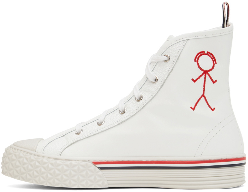 【THOM BROWNE】 Collegiate High Top Trainer Thom Browne Collegiate High Top Sneakers | italist