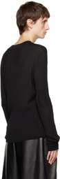 AARON ESH Black Pinstripe Sweater