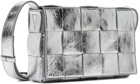 Bottega Veneta Silver Intrecciato Cassette Bag