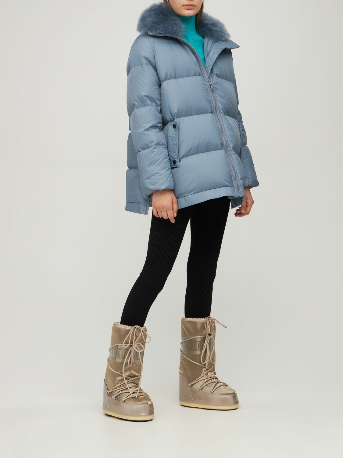 MOON BOOT Tall Icon Glance Metallic Moon Boots Moon Boot