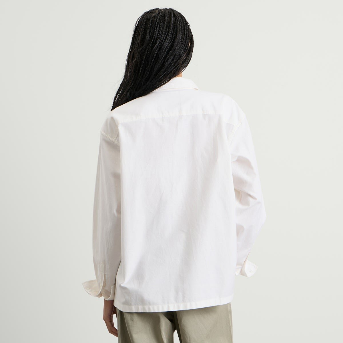 END. Fairways Long Sleeve Shirt in Off White