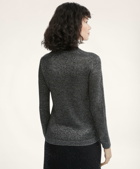 Brooks Brothers Women's Sparkle-Knit Turtleneck Sweater | Black