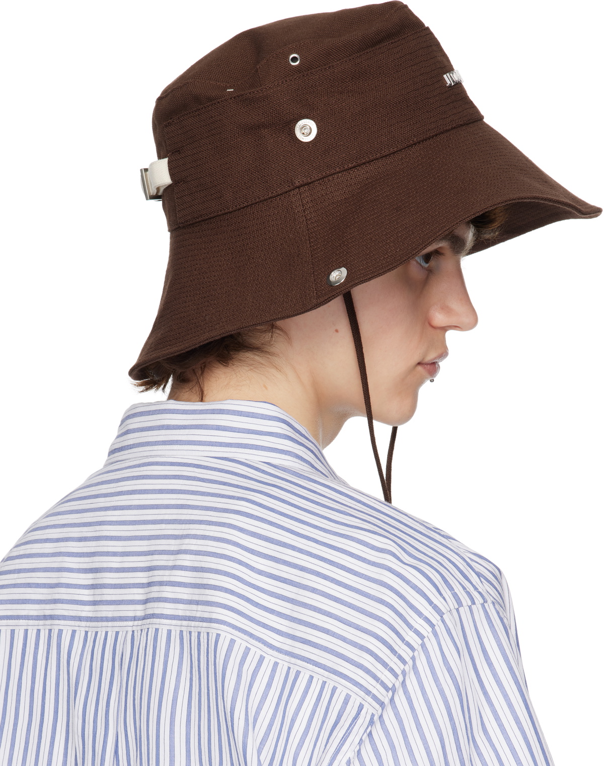 【JACQUEMUS】The de-Nimes バケットハット ブラウン 255AC721-5035-BROWN12871072.