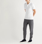 Brunello Cucinelli - Contrast-Tipped Cotton-Piqué Polo Shirt - White