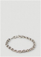 Ridged Cable Link Bracelet in Silver