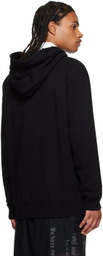 Yohji Yamamoto Black Distressed Hoodie