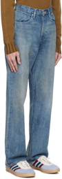 AURALEE Indigo Faded Jeans