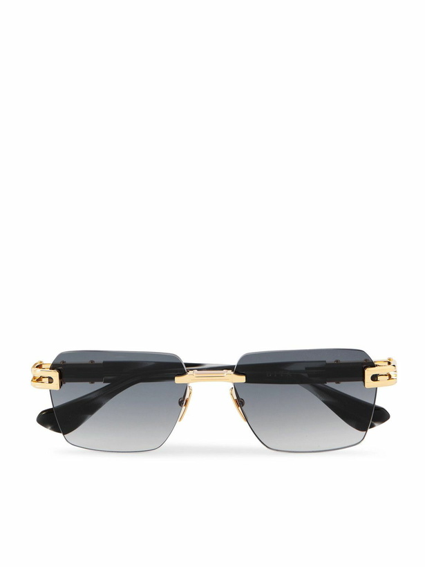 Photo: DITA - Meta-Evo One Square-Frame Gold-Tone and Acetate Sunglasses