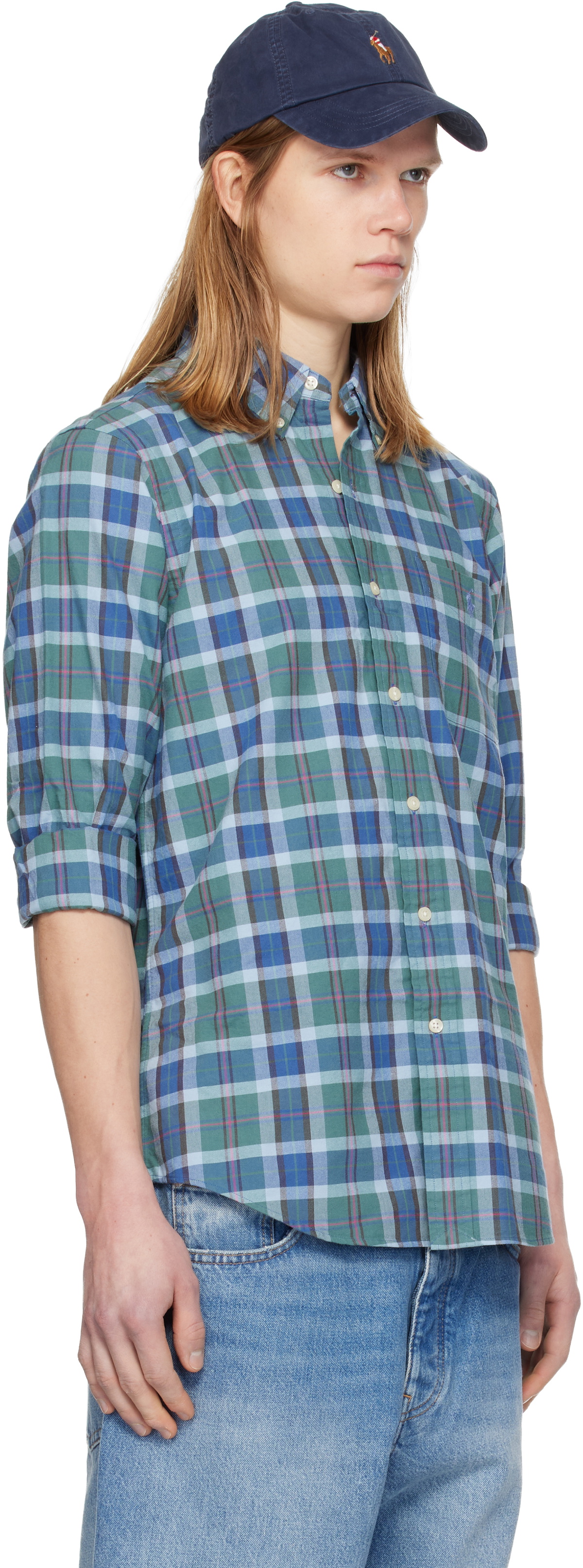 Polo Ralph Lauren Blue Classic Oxford Long Sleeve Sport Shirt Polo ...