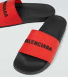 Balenciaga - Rubber pool slides with logo