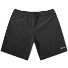 Dime Men's Wave Quilted Shorts in Black